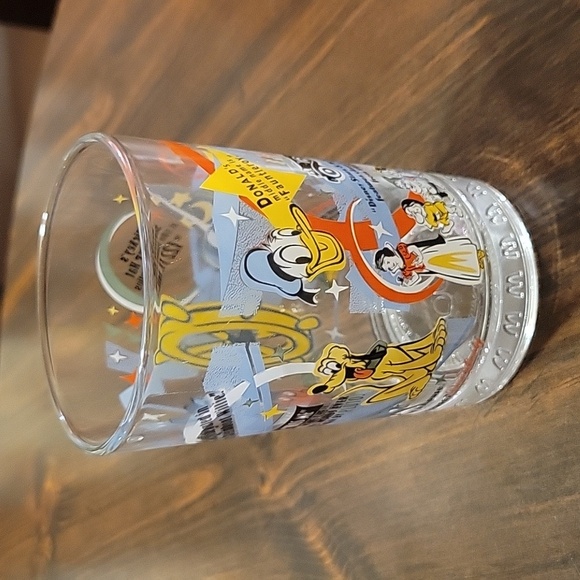 McDonalds 100 Years of Disney Magic Glass Cup Collectible Vintage Mickey Donald - Picture 3 of 10